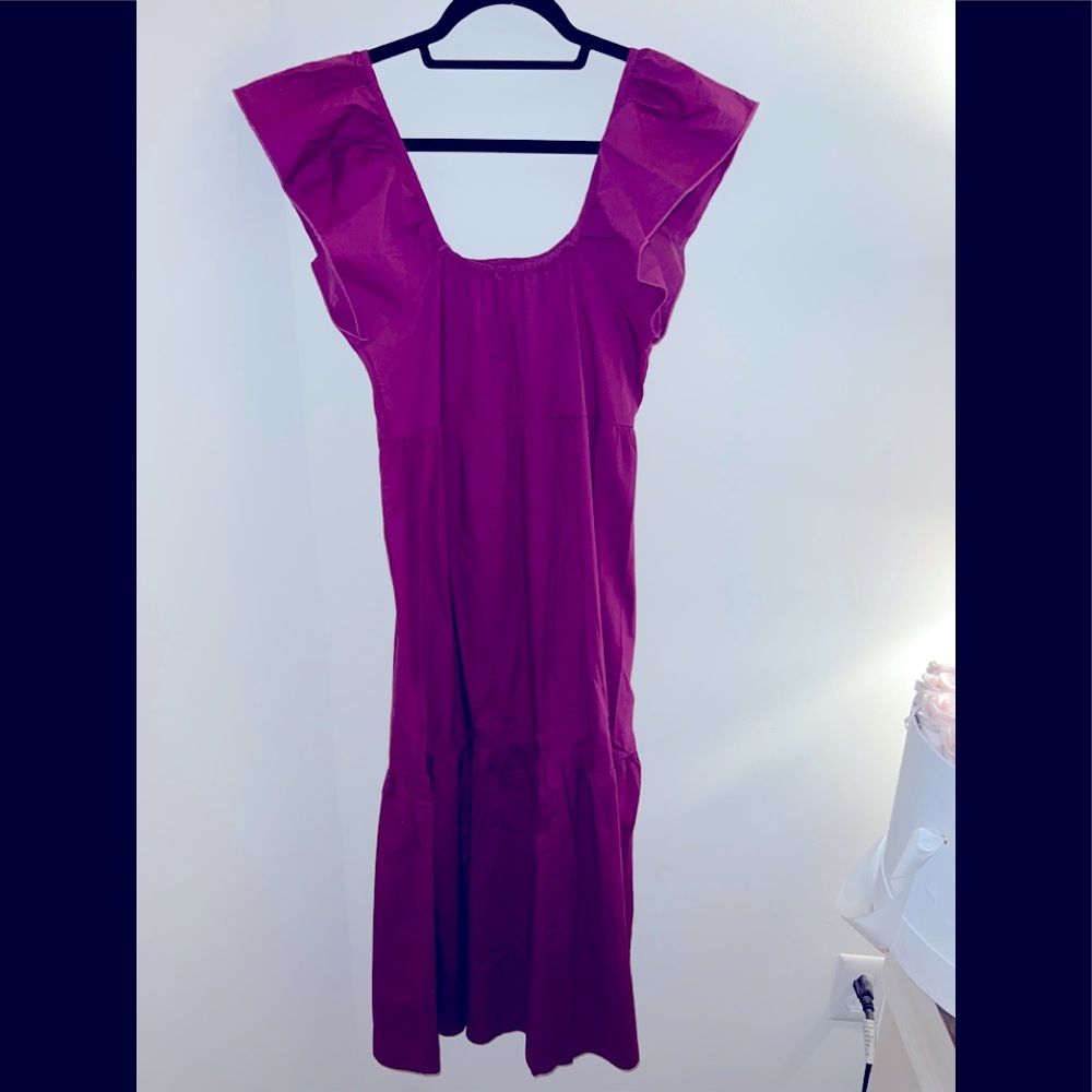 Purple MIDI Anthropologie Dress